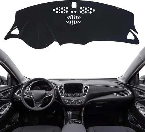 Miniatura 40 de Cubierta del Tablero Alfombrilla del Salpicadero Ajuste para Chevy Equinox 2024-2018 (Sin Modelos HUD), Alfombrilla del Tablero del Coche Negro