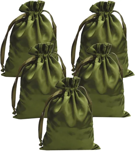Miniatura 15 de 35 Piezas Bolsas de Regalo de Satén Beige de 5 x 7 Pulgadas - Bolsas de Baby Shower - Bolsas de Favores de Boda - Bolsa de Tela con Cordón - Bolsas