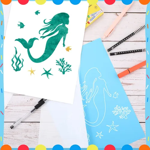 Miniatura 5 de Outus Paquete de 30 papeles de carbono para trazar, papel de calco de copia de carbono grafito para lienzo de madera (8.5 x 11 pulgadas, blanco)