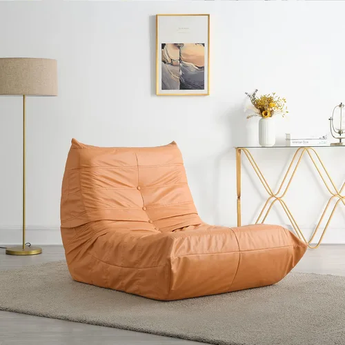 Miniatura 20 de Quarte Moderna silla tapizada de ocio, silla giratoria de tela de peluche con ruedas móviles y 3 almohadas, perfecta para sala de estar y dormitorio