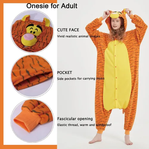 Miniatura 6 de SWEETXIN Pijama unisex para adultos y niños, para Halloween, Navidad, ropa de dormir, traje de cosplay para mujeres y hombres