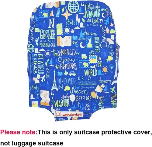 Miniatura 3 de Funda elástica para equipaje de viaje, funda protectora para maletas de viaje, se aplica a la funda de maleta de 19 a 32 pulgadas, azul
