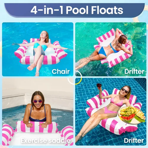 Miniatura 2 de Flotadores de piscina para adultos, flotador de verano, hamaca de agua inflable para adultos