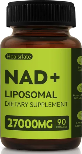 Suplemento NAD+ de 1000 mg con resveratrol y quercetina - NAD Nicotinamida Adenina Dinucleótido Fórmula Anti-Envejecimiento - Potenciador de energía