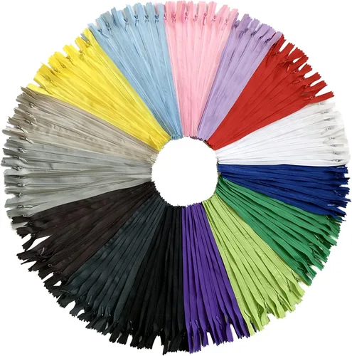 Miniatura 13 de DOITEM - 15 cremalleras invisibles de nailon multicolor para coser y manualidades, 15