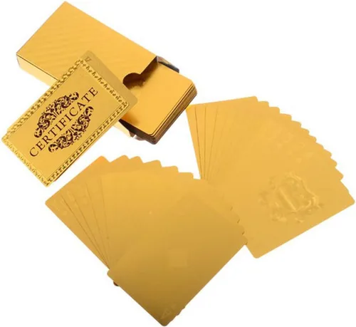Miniatura 3 de Cartas de póquer resistentes al agua, de 24 quilates, con caja de regalo
