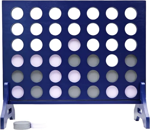 Miniatura 21 de Tailgating Pros Cuatro en una fila gigante azul marino premium con funda de transporte – Juego de patio al aire libre de gran tamaño – ¡Muchos