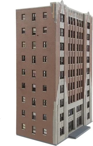 Miniatura 2 de Walthers Cornerstone City Apartment Background Building 933-3770 HO Scale Model Railroad - Kit de estructura