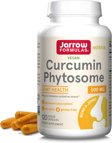 Jarrow Formulas Fitosoma de curcumina 500 mg - Formulado con Meriva - Suplemento de apoyo antioxidante - Salud y apoyo articular - 120 cápsulas