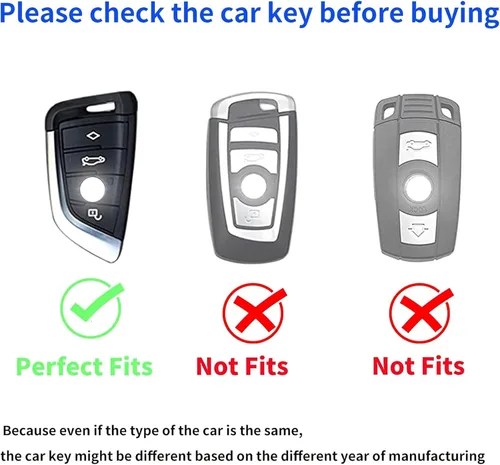 Miniatura 3 de Funda para llavero BMW, compatible con BMW 2 5 6 7 Series X1 X2 X3 X5 X6 TPU suave de alta calidad, protección completa antipolvo, Modelo B (negro).
