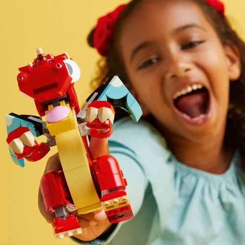 Miniatura 2 de LEGO Creator 31145 - Juguete de dragón rojo 3 en 1, se transforma de dragón a pez a fénix, idea de regalo para niños y niñas de 6 años en adelante