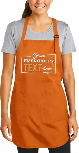 Miniatura 7 de TEEAMORE Delantales bordados personalizados para mujeres y hombres, añade tu texto de chef para parrilla de cocina, delantal personalizado