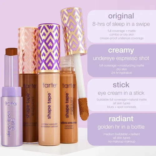 Miniatura 7 de Corrector radiante Tarte Shape Tape – Cobertura media, acabado radiante para corrector debajo de los ojos para ojeras, líneas finas, enrojecimiento