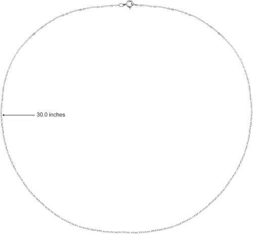 Miniatura 51 de Hoops & Loops Collar de plata de ley 925 de 0.035 in de fino y delicado collar de cadena de cable para mujeres, adolescentes, niñas, hombres, 16