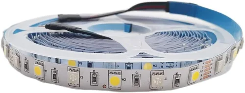 Miniatura 6 de 5050 RGBW RGB+blanco frío (6000K-7000K) 150RGB+150White LED 16.4 ft 16.4ft 60LEDs/m Cinta LED multicolor IP65 revestimiento de silicona impermeable