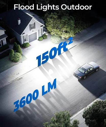 Miniatura 4 de CINOTON Paquete de luz LED de pared 3CCT de 30 W con sensor de atardecer a amanecer, 3000 K/4000 K/5000 K seleccionable, 3600 LM, luces de pared al