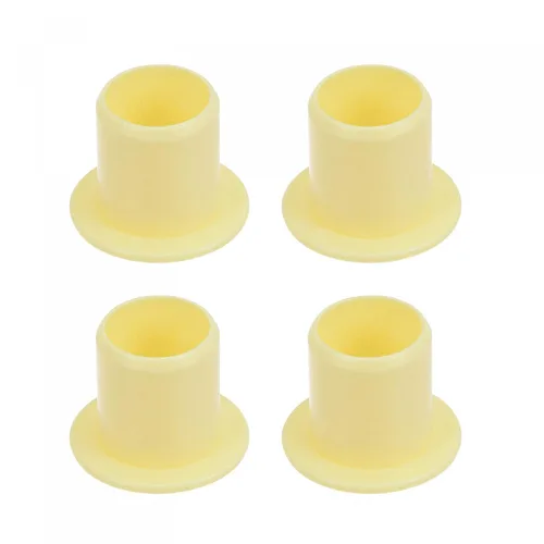 Miniatura 17 de uxcell Rodamientos de manga con bridas 0.315 in diámetro interior 0.394 in OD 0.394 in longitud POM envueltos bujes sin aceite amarillo 4pcs