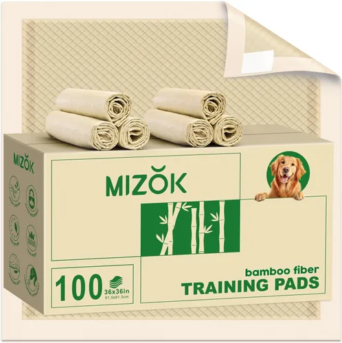 Miniatura 16 de MIZOK Almohadillas para orina para perros, 36 x 36 pulgadas, almohadillas de bambú para orina de perro, almohadillas para perros extra grandes