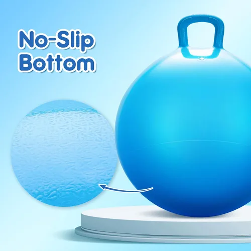 Miniatura 5 de PlayZap Pelotas Saltarinas para Niños de 3-8 Años, Pelota Rebotante de 18 Pulgadas con Asa, Saltarina Inflable de 18", Juguetes de Salto de 45cm