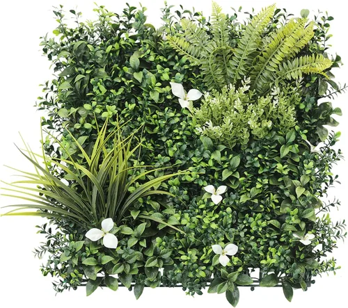 Miniatura 21 de Windscreen4less 1 panel artificial de boj de 40 x 40 pulgadas, decoración de pared verde hierba sintética para decoración de interiores y Panel 3D