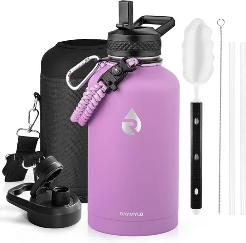 Miniatura 111 de RAYMYLO Botella de agua aislada de 24 onzas, de acero inoxidable con triple pared al vacío (fría durante 48 horas, caliente durante 24 horas), a