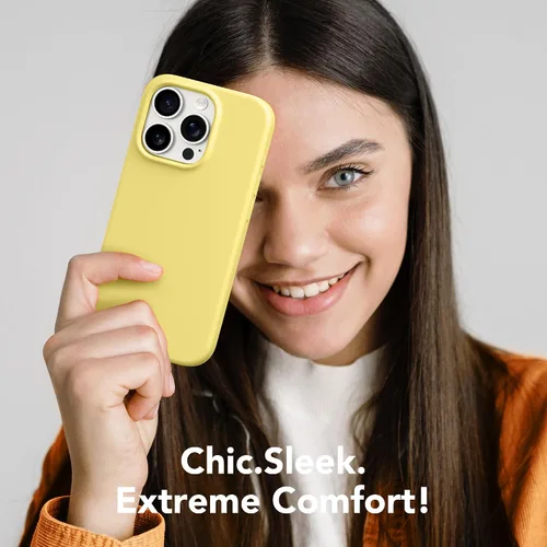 Miniatura 45 de GONEZ Funda de silicona para iPhone 15 Pro Max, compatible con Magsafe, protector de cámara + protector de pantalla, forro de microfibra suave