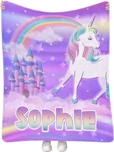 Miniatura 35 de Manta personalizada de sirena para niñas, manta de envoltura personalizada con nombre, manta de forro polar suave para niños recién nacidos, manta