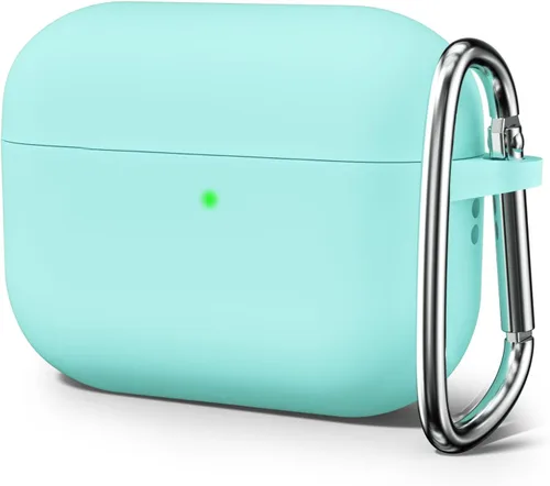 Miniatura 13 de Oakxco Funda de silicona para Airpods 3, bonita funda rígida femenina para Airpods de 3ª generación con llavero, gel de goma colorido suave de TPU