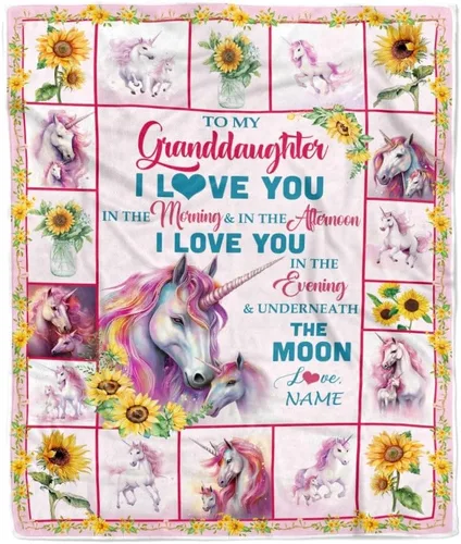 Miniatura 36 de Manta personalizada de baloncesto con texto en inglés "To My Granddaughter from Grandma Grandpa Stay Strong Be Confident Believe in Yourself", manta