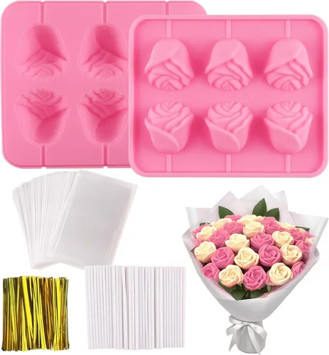 Miniatura 10 de Moldes de silicona para el 4 de julio, paquete de 2 moldes de chocolate para el Día de la Independencia, bandeja patriótica de silicona para dulces