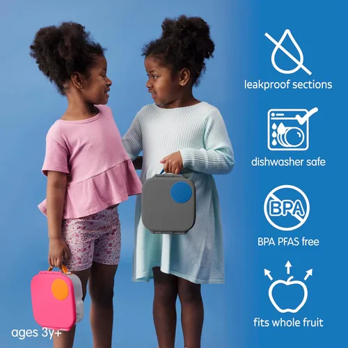Miniatura 8 de b.box Mini recipientes para almuerzo + aperitivos (pizarra azul): el paquete de 2 incluye lonchera (capacidad de 4 1/4 tazas) y caja de aperitivos