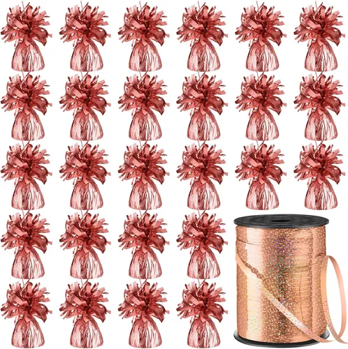 Miniatura 12 de Yunsailing 25 globos metálicos pesados con cinta iridiscente de 500 yardas, anclajes de soporte de globos de 5.3 onzas para globos de helio, Negro