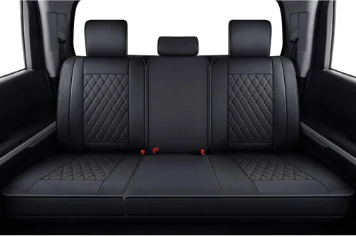 Miniatura 6 de LUCKYMAN CLUB Fundas de asiento de auto para camionetas Tundra 2022-2025 X05-T3-2 solo traseras, para tripulación/tripulación máxima/cabina