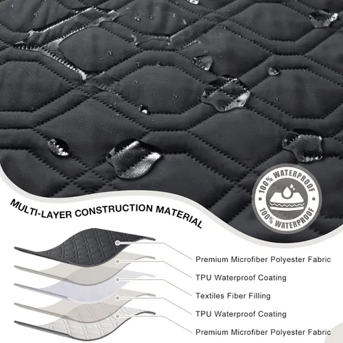 Miniatura 5 de VANSOFY Fundas para sillas reclinables, 100% impermeables, funda para respaldo reclinable, funda antideslizante para silla de perro, protector