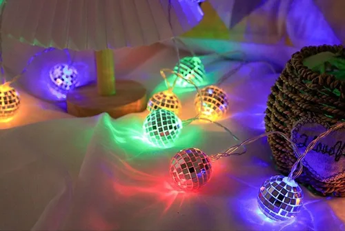 Miniatura 7 de Decoración de bola de discoteca para jardín, patio, decoración al aire libre, bolas de discoteca USB, difusor de bola de discoteca, lindo cambio