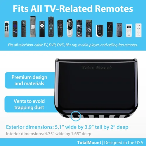 Miniatura 5 de TotalMount Soporte universal para control remoto, se fija a la pared o la parte posterior del televisor, compatible con todos los controles remotos