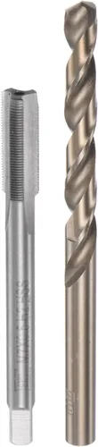 Miniatura 27 de uxcell Juego de grifos y brocas, M12 x 1.25 H2 rectos, fresadora de roscas para máquina de flauta recta, 0.413 in de acero cobalto M35 de alta