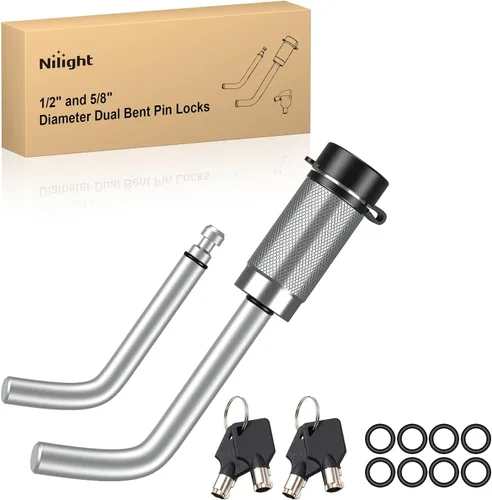 Miniatura 25 de Nilight Receptor de enganche de grillete de 2 pulgadas, 45000 libras, resistencia a la rotura, grillete de anillo en D de 3/4 pulgadas con pasador
