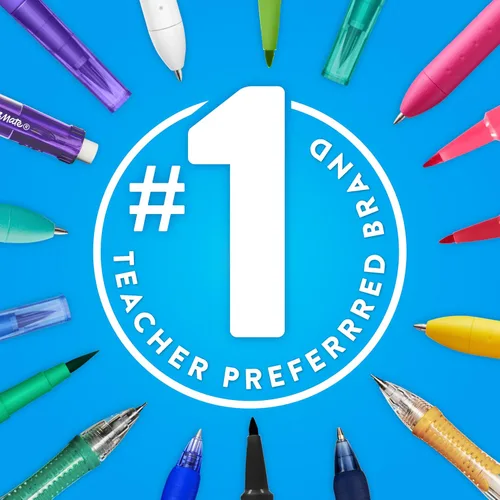 Miniatura 7 de Paper Mate® Flair Bolígrafos de punta de fieltro, punta media (0.028 in), colores surtidos, 12 unidades, edición de 250 aniversario de EE. UU