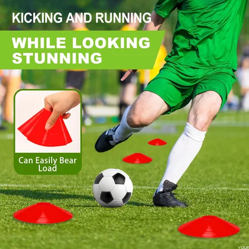 Miniatura 5 de Ashsajkd Juego de 25/50/100 conos de fútbol de agilidad con bolsa de transporte y para conos de fútbol para entrenamiento, fútbol, baloncesto