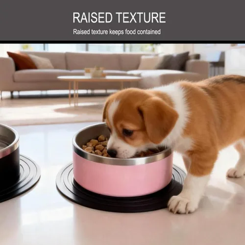 Miniatura 3 de Paquete de 2 tapetes de silicona para comida para gatos, tapetes antideslizantes para alimentos y agua, tapete de alimentación para gatos