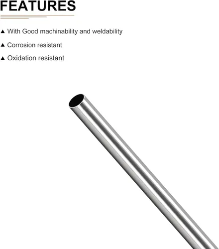Miniatura 3 de DTGN Tubo de acero inoxidable 304 de 0.394 in x 0.016 in x 9.843 in (ODxWall TxL) - Paquete de 2 - Bueno para equipos de maquinaria - Tubería