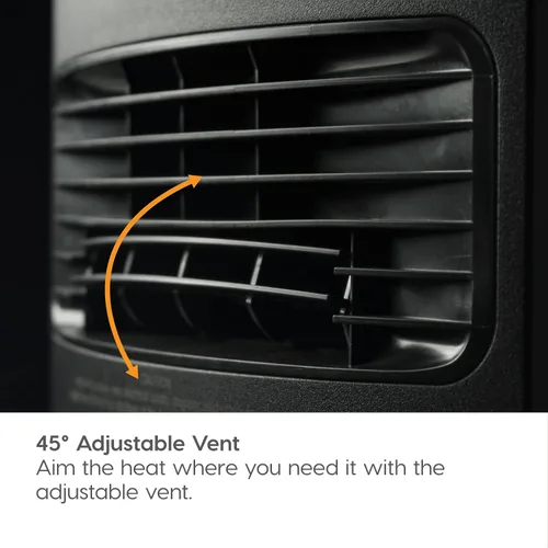 Miniatura 7 de IRIS USA WOOZOO - Calentador portátil oscilante de 1500 vatios con sensor de movimiento, ventilador de cerámica espacial para escritorio