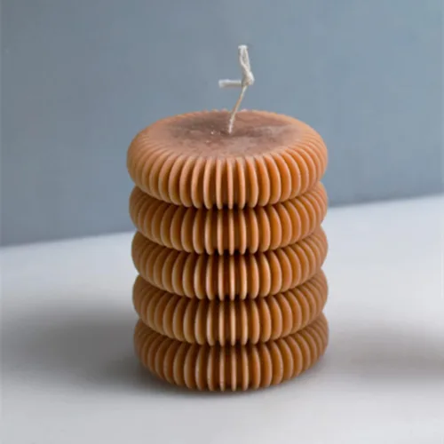 Miniatura 5 de Molde de silicona para velas de rayas de neumáticos, molde de jabón para velas de columna, fondant, molde para hornear pastel de chocolate, molde