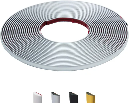 Miniatura 13 de Moldura de pared para despegar y pegar de 26.2 pies, moldura flexible en forma de D, color dorado mate para salpicaduras, espejos, paredes, ventanas