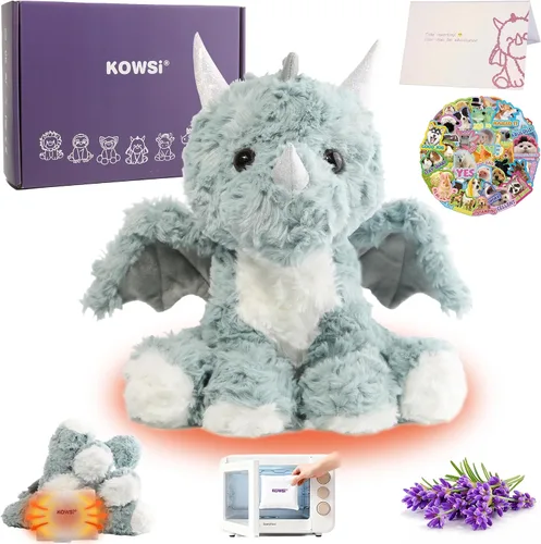 Miniatura 8 de KOWSI® AI ChatGPT - Peluche interactivo de unicornio parlante, 1.4 libras, calentable para microondas con almohadilla térmica de turmalina lavanda