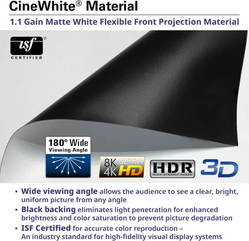 Miniatura 4 de Elite Screens Evanesce Tab-Tension B, pantalla de proyección de 110 pulgadas 16:9, 4K / 8K HD, pantalla de proyección eléctrica con tensión de Blanco