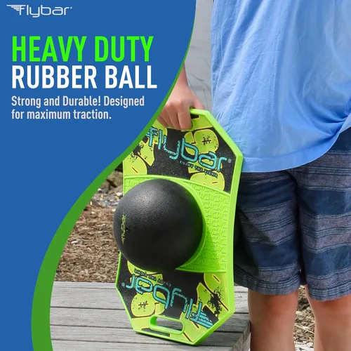 Miniatura 3 de Flybar Pogo - Pelota de truco para niños, tabla de rebote de equilibrio con cubierta antideslizante, bomba incluida, juguetes para interiores