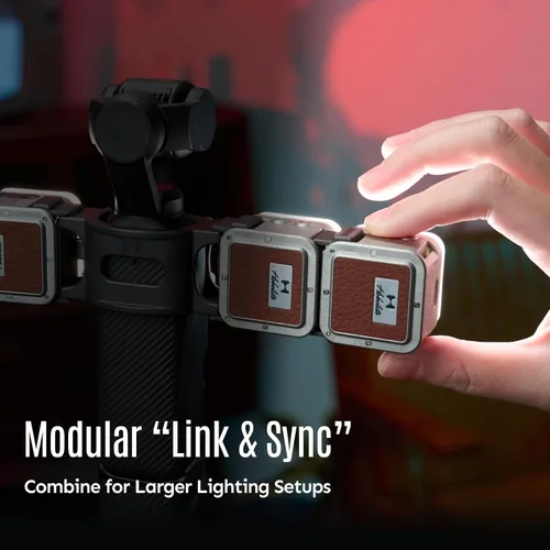 Miniatura 6 de Harlowe Atom 2 Pocket Duo Kit - Mini luz magnética para cámara de 2 W - Luz de llenado con sensor de movimiento recargable tipo C para vlogging