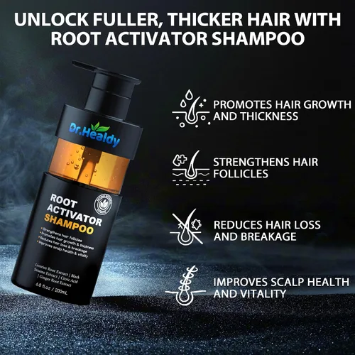Miniatura 3 de Champú activador de raíces para hombres, champú para el crecimiento del cabello para pérdida de cabello y adelgazamiento del cabello, sin sulfato
